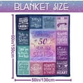 thumbnail image 5 of 50th Birthday Gifts for Women, Happy 50th Birthday Gift for Sister, Gifts for 50 Year Old Woman, 50 Year Old Birthday Gifts for Woman Sister, To My 50-Year-Old Sister Gift Throw Blanket 50"x60", 5 of 5
