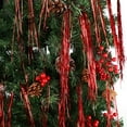 thumbnail image 3 of 3000 Strands Iridescent Tinsel Icicles for Christmas Tree, Xmas, Birthday Party Wedding Decorations (19.6" inch, Red), 3 of 7