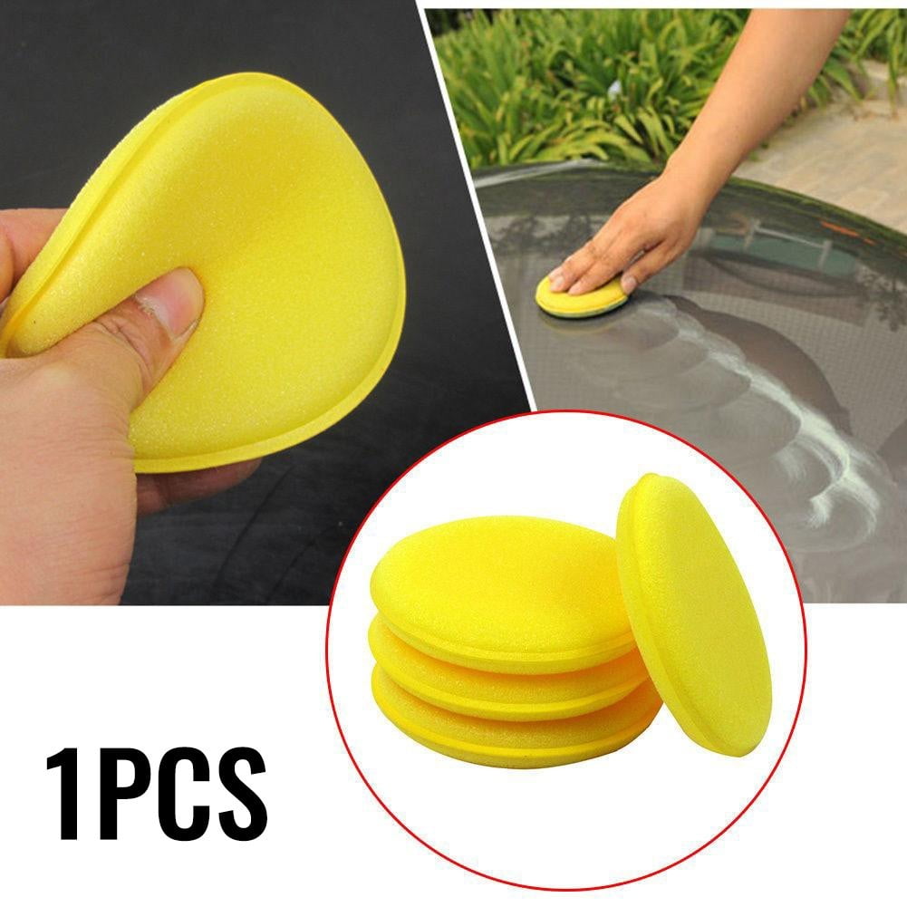 7 Pcs Car Wax Applicator Pads Kit 4.7 Inch Microfiber Sponge