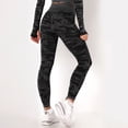 thumbnail image 5 of Bigersell Baggy Yoga Pants for Women Yoga Full Length Pants Camouflage High Waist Hip Tights Quick-Drying Stretch Seamless Yoga Pants Ripped Yoga Pants for Ladies, 5 of 9