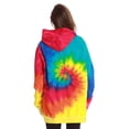 thumbnail image 3 of #followme Tie Dye Pullover Hoodie for Men and Women Fleece Hooded Sweatshirt (Tie Dye Bright, X-Small), 3 of 3