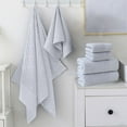 thumbnail image 5 of Organic Cotton Jacquard Bath Towel Sets - Extra Absorbent Quick Dry and Plush, 2 Large Bath Towels, 2 Hand Towels,27.6x55.1in,13.4x28.7in(White), 5 of 6