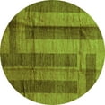 thumbnail image 1 of Ahgly Company Indoor Round Abstract Green Contemporary Area Rugs, 7' Round, 1 of 1