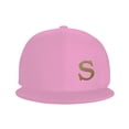 thumbnail image 2 of ZICANCN Alphabet S Pattern Baseball Caps, Trucker Hats for Men And Women, Adjustable Breathable Flat Caps, Pink, 2 of 8