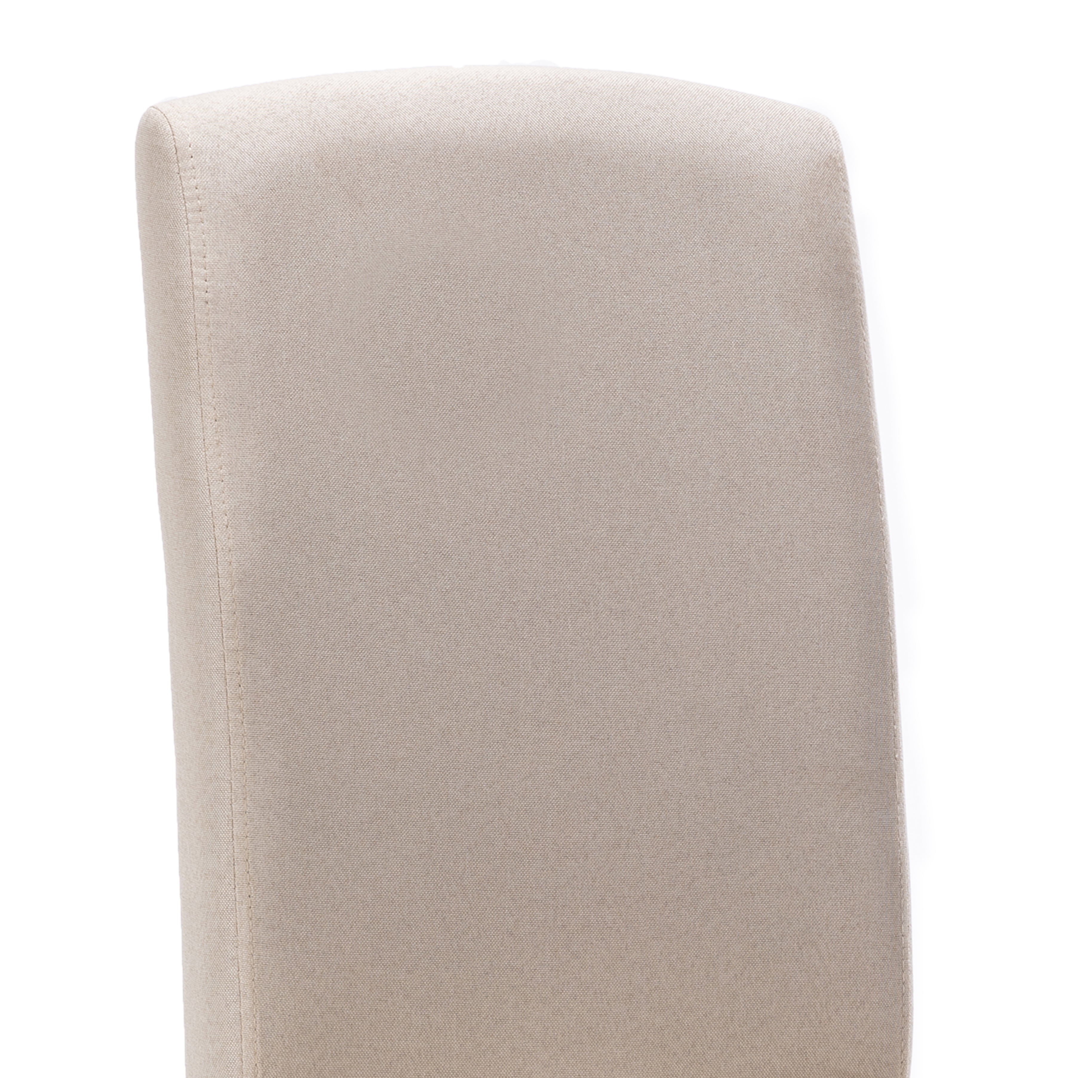 Modern 2 PC Polyester Dining Chair Set with Diamond Tufted Back and Wooden Legs, Beige - AC Pacific