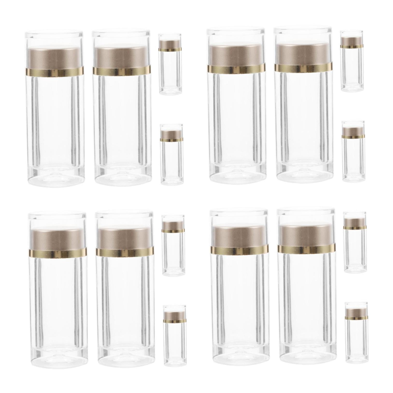Raindrops 16 pcs Mini Double Layer Cap Plastic Bottles Travel Sample Dispensers Liquid Dispenser Bottles for Oil Creams and Cosmetics