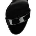 thumbnail image 4 of FSJ Women Gem Studded Open Toe Strappy Sandals Glossy Ankle Strap Low Chunky Heels Party Dressy Summer Buckle Shoes Size 8 Black, 4 of 4