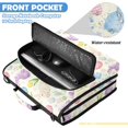 thumbnail image 6 of Zipper Binder with Shoulder Strap 2 inch 3 Ring Waterproof File Folder Organizer Bag 500 Sheet Colorful Easter Bunny Pattern, 6 of 8