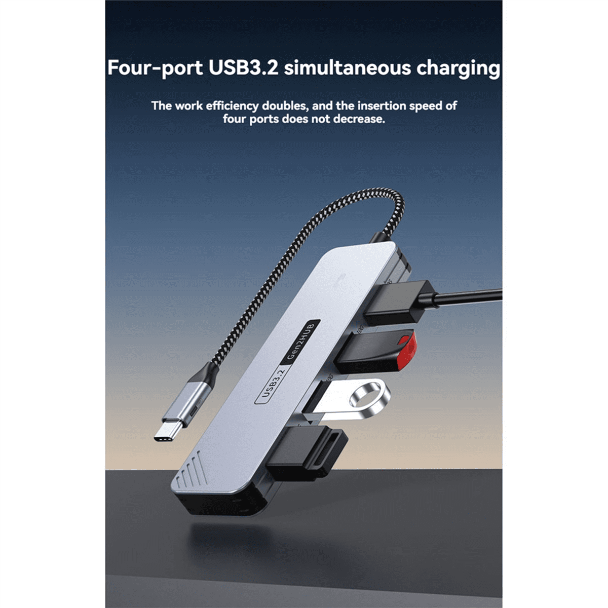 3X 10Gbps USB 3.2 GEN2 HUB USB C HUB High Speed USB Splitter USB Type-C 3.2 HUB,3 x USB C HUB,Random Color