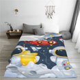 thumbnail image 5 of Fuzoiu Astronaut And Space Print Ultra-Soft Micro Fleece Blanket,All Seasons Flannel Throw, Lightweight Blanket for Bed, Sofa, Couch, Movie Night, Camping, and Travel-80"x60", 5 of 7