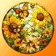 thumbnail image 2 of Cuadros Decorativos Pintura de diamante 5D DIY Taladro redondo completo Vidrieras Girasol Decoración (A7361) DQrwqpou embutido en tela, 2 of 8