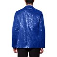 thumbnail image 3 of INSPIRE CHIC Men's Sequin Suit Jacket Sparkly Party Show Glitter Sports Coat, 3 of 6