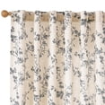 thumbnail image 2 of Cortinas Jinchan de lino con estampado floral, 160 x 160 cm, para sala de estar, 2 unidades, 2 of 8