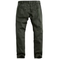 thumbnail image 4 of Pantalones casual ajustados para hombre de corte recto en verde ejército, 4 of 6