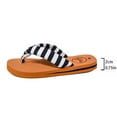 thumbnail image 6 of Beach Flip Flops for Women 2025 Summer Casual Stripe Memory Foam Platform Thongs Slip on Slippers Sandals, 6 of 8