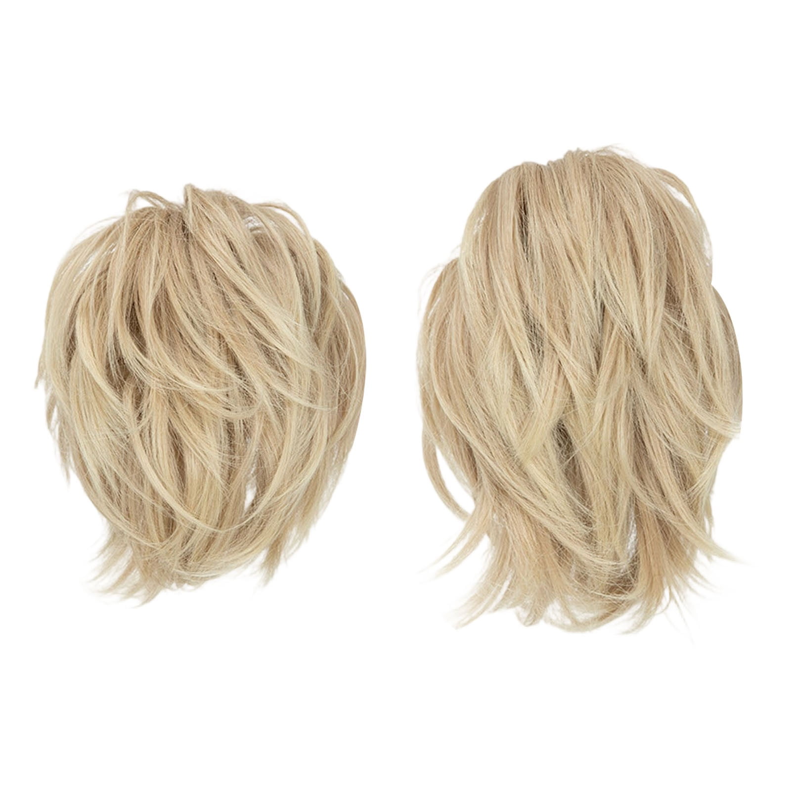 Natural Hair Extensions Messy Bun Clip with Bendable Wire 