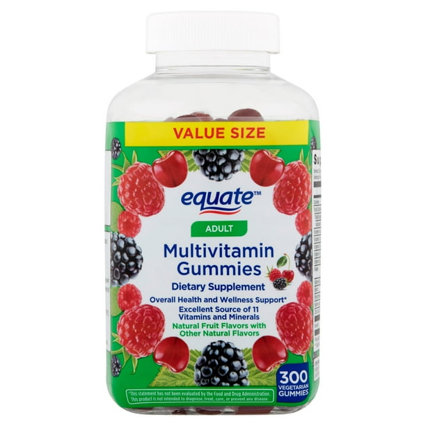 Equate Multivitamin Gummies for General Health, Natural Fruit, 300