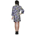 thumbnail image 4 of Moomaya Short Robe For Women Plus Size Printed Cotton Robe Lightweight Nightwear, 4 of 6