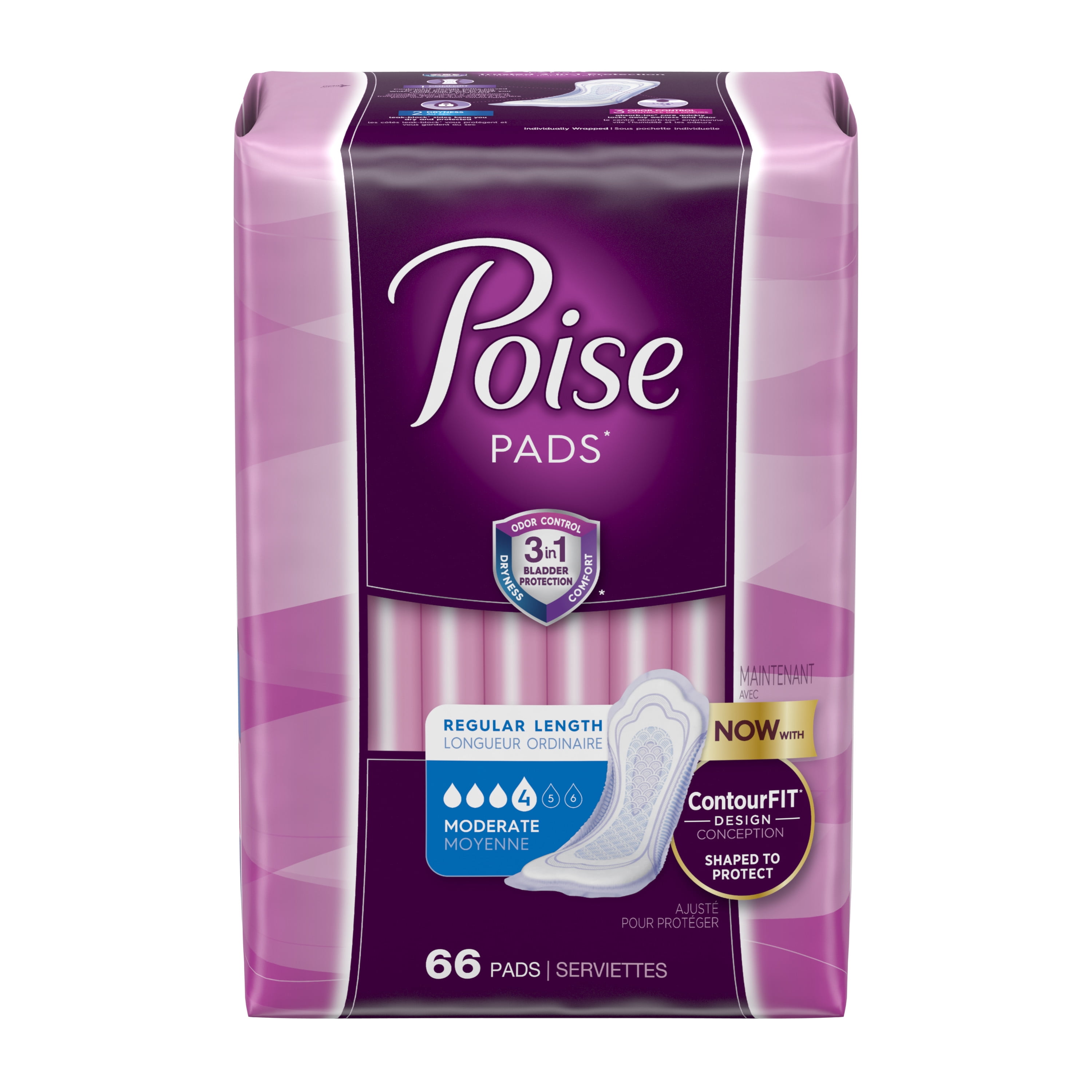 Poise Postpartum Incontinence Bladder Control Pads for Women Moderate