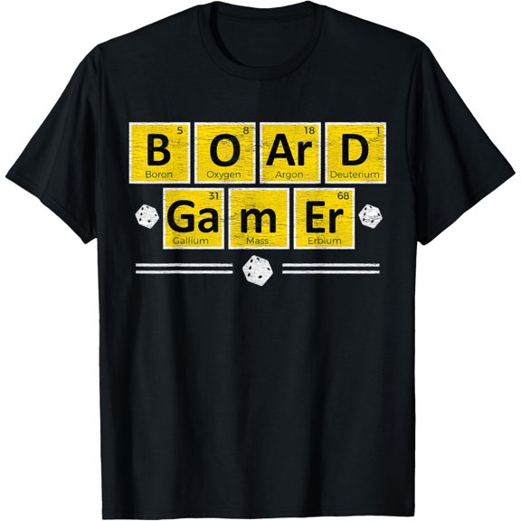 t-shirt Board Gamer Periodic Table Science Lover Gift T-Shirt mens,black,women,funny,journey,Crew Neck, Short Sleeve,printing