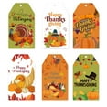 thumbnail image 2 of 60 Pieces Thanksgiving Autumn Gift Tags, Happy Thanksgiving Day Label Tags with String for Harvest Party Supplies,Pumpkin Maple Leaves Paper Hanging Tags for Fall Harvest Themed Party, 2 of 10