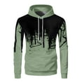 thumbnail image 7 of Mens Hooded Sports Tracksuit Unisex Two-Piece Running Set Long Sleeve Pullover Hoodies and Sweatpants, for Winter Training and Casual Wear,Army Green,L, 7 of 7
