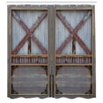 thumbnail image 3 of Ambesonne Industrial Shower Curtain, Wooden Window Plank, 69"Wx75"L, Brown and Grey, 3 of 3