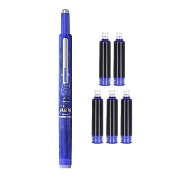 Retractable Fountain Pen Smooth Writing Pen Erasable Calligraphy Pen for Student
