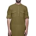 thumbnail image 2 of Atasi Kurta à Manches Longues pour Hommes en Coton Indien, Kurta Longue Décontractée, 2 of 5
