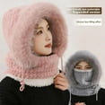 thumbnail image 2 of 3 in 1 Beanie Hat with Scarf and Mask，Furry Warm Winter Hat with and Ear Protections for Cold Weather Outdoor Activity Skiing Hiking ，Suitable for cold weather., 2 of 6