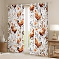 thumbnail image 2 of Homewish Cartoon Chicken Black Out Curtains for Kids Children,Chic Flowers Curtains Pack of 2 (42x63 Each),Farmhouse Animal Bedroom Curtains,Lightweight Room Decor, 2 of 6