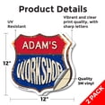 thumbnail image 2 of Adam's Workshop (2 Pack) 12 inch X 12 inch Shield Shaped Heavy Duty 3.2 mil Vinyl Decals Weather Resistant, UV Protected To last, Gift for Dads and Uncles Classic Americana Crafted in, 2 of 6