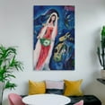 thumbnail image 6 of Marc Chagall The Bride La Mariee Art Poster Print Photo Art Painting Canvas Poster Home Decorative Bedroom Modern Decor Posters Gifts 20x30inch(50x75cm), 6 of 6