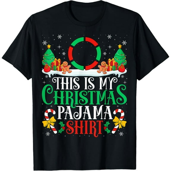 Exquisite and comfortable-Hooping Christmas Pajama Shirt Hula Hoop Dancing Xmas Party T-Shirt