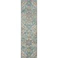 thumbnail image 1 of homeroots home decor 385579 2’ x 8’ Light Blue and Ivory Distressed Runner Rug, 1 of 1