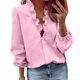 thumbnail image 4 of Tamaño Más Túnica de Manga Larga Tops para las Mujeres, V-Cuello Suelto Ajuste Camisa Casual, 4 of 9