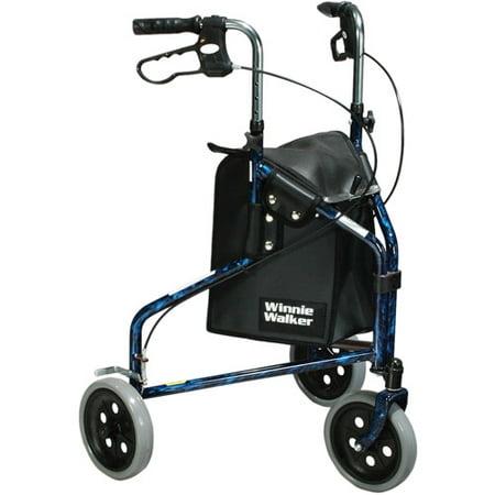 Drive Medical Winnie Lite 3 Wheel Rollator-Color:Blue