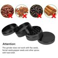 thumbnail image 4 of Herb Grinders, Grinder for Dry Herb Portable Zinc Alloy Metal Grinder,Black,5x4cm, 4 of 5