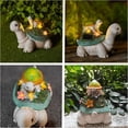 thumbnail image 4 of Solar Garden Outdoor Statues Turtle with Succulent and 7 LED Lights, Cute Outdoor Turtle Decor for Patio, Balcony, Yard Ornament, Funny Tortoise Figurine Lights Lawn Art, Present for Grandma, Mum, 4 of 9