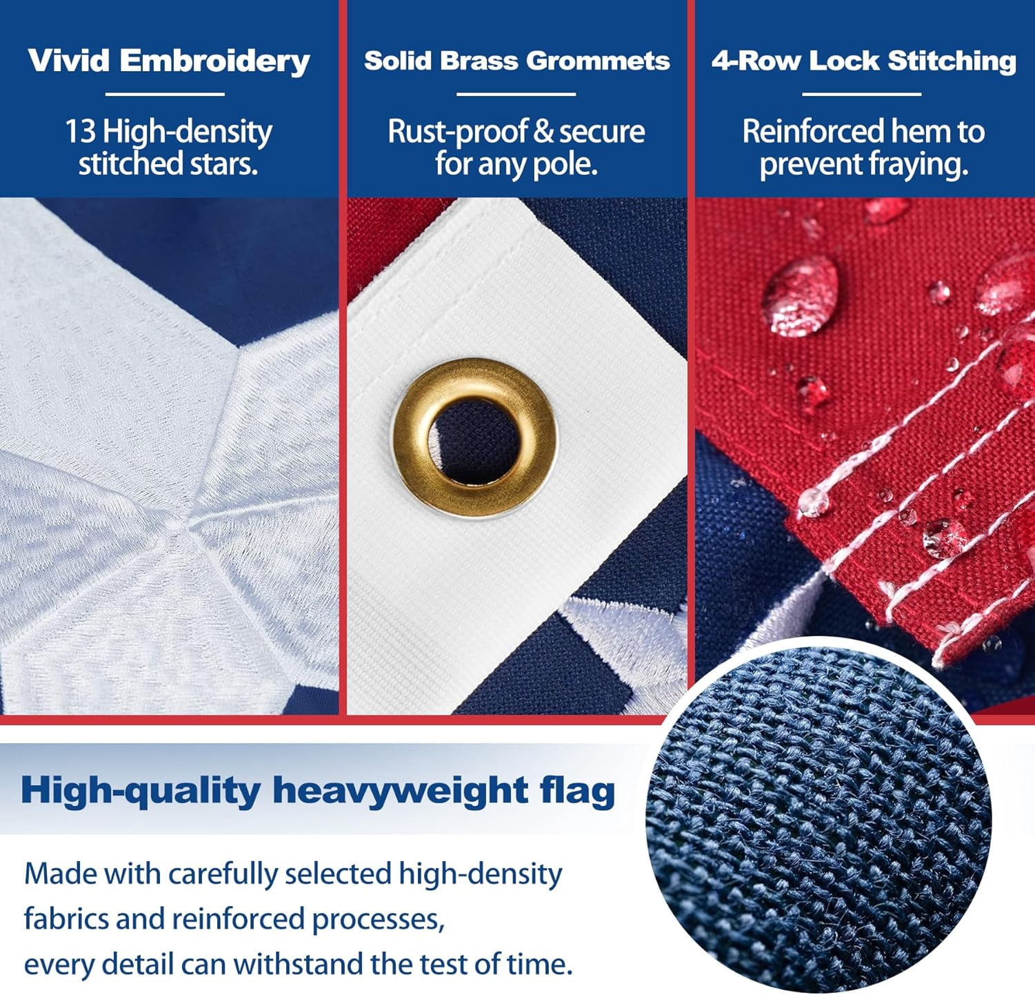 250th Nylon American Betsy Ross Flag - 100% Made in USA