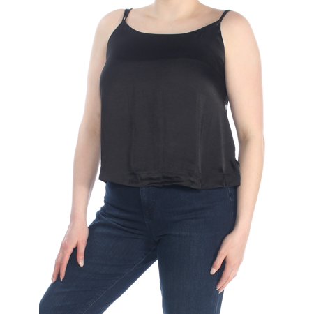Free People - FREE PEOPLE Womens Black Low Back Spaghetti Strap Scoop Neck Top Size: L - Walmart.com