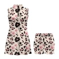 thumbnail image 4 of Pzuqiu Flower Leopard Print Sleeveless Sport Dresses for Women Size M Breathable Running Outdoor Tops with Shorts Trendy Athletic Outfits Activewear for Daily Casual Wear, 4 of 7