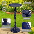 thumbnail image 3 of Sunnydaze Feathered Friends Freestanding Metal Outdoor Bird Bath, Blue, 3 of 8