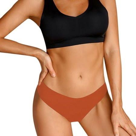 

QYZEU Seemless Thongs Women’S Seamless Bikini Panties Soft Stretch Invisibles Briefs No Show Hipster Underwear