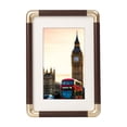 thumbnail image 2 of Inerposs Plastic Imitation Copper Photo Frame, Solid Wood Texture Table Decoration, High Definition Lens for Living Room, Bedroom, Waterproof and Easy Maintenance, 2 of 6