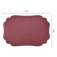 thumbnail image 6 of Solid Placemats Set of 6 Leather Placemats for Kitchen Dining Table Decor Washable Heat Resistant Table Placemats Sturdy Table Mat Wine Red 17.7*11.8inch, 6 of 6
