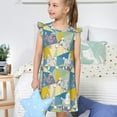thumbnail image 4 of Fotbe Cute Poodle Dog Vestido de Dormir para Niñas de 3 a 10 Años, Mangas Cortas, Estilo Princesa, Pijama Camisón con Mangas Voladas-XX-Large, 4 of 6