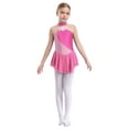 thumbnail image 1 of Zaldita Robe de Danse Ballet Sans Manches à Paillettes Florales pour Filles, Costume de Patinage sur Glace, Rose 10, 1 of 7