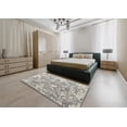 thumbnail image 4 of Ahgly Company Tapis d'Intérieur Rond Milieu du Siècle Moderne en Grès Brun Oriental, 4' Rond, 4 of 6