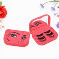 thumbnail image 1 of Fiudx Artículos en oferta con ofertas flash Caja de almacenamiento de pestañas postizas con lazo bonito acrílico, estuch organizador para maquillaje y espejo cosmético, 1 of 1